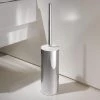 Keuco Moll Toilet Brush & Holder - Chrome/White -Toilet Accessories shop 04969010100 P