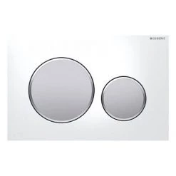 Geberit Sigma 20 White + Matt Chrome Flush Plate for UP320/UP720 Cistern - 115.882.KL.1