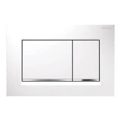 Geberit Sigma30 Dual Flush Plate - White/Gloss Chrome/White - 115.883.KJ.1