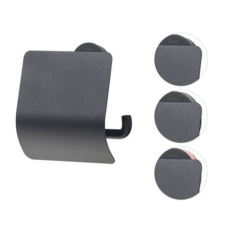 Tiger Urban Toilet Roll Holder with Cover - Black 5 Tiger Urban Toilet Roll Holder with Cover - Black - Image 3