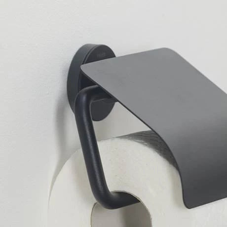 Tiger Urban Toilet Roll Holder with Cover - Black 8 Tiger Urban Toilet Roll Holder with Cover - Black - Image 6
