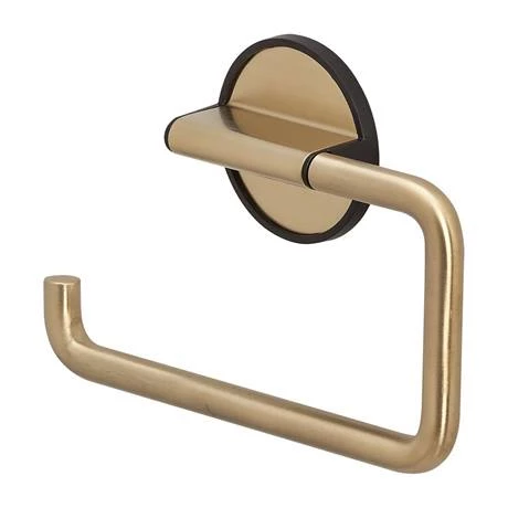 Tiger Tune Toilet Roll Holder - Brushed Brass/Black 6 Tiger Tune Toilet Roll Holder - Brushed Brass/Black - Image 4