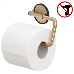Tiger Tune Toilet Roll Holder - Brushed Brass/Black