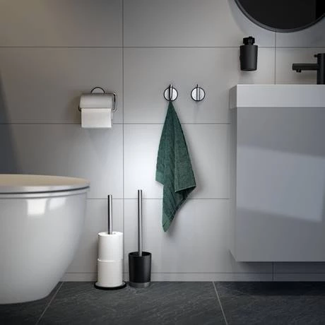 Tiger Tune Toilet Roll Holder with Cover - Brushed Stainless Steel/Black 7 Tiger Tune Toilet Roll Holder with Cover - Brushed Stainless Steel/Black - Image 5