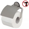 Tiger Tune Toilet Roll Holder with Cover - Brushed Stainless Steel/Black -Toilet Accessories shop 1326630946 P