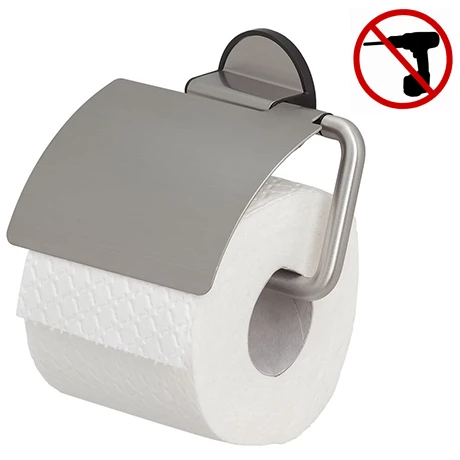 Tiger Tune Toilet Roll Holder with Cover - Brushed Stainless Steel/Black 3 Tiger Tune Toilet Roll Holder with Cover - Brushed Stainless Steel/Black