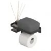 Tiger Caddy Toilet Roll Holder with Shelf - Black -Toilet Accessories shop 1401430746 P