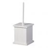 White Wooden Toilet Brush Holder with Brush - 1600958 2 White Wooden Toilet Brush Holder with Brush - 1600958 -Toilet Accessories shop 1600958 n p