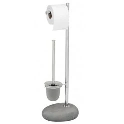 Wenko Pebble Stone Grey Standing WC Set - 19494100