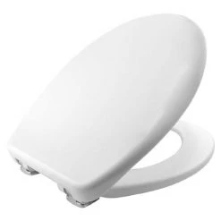 Bemis Venezia Soft Close Toilet Seat with Adjustable Chrome Hinges - 2082CLT000