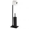 Wenko Hella Black Freestanding Toilet Brush & Roll Holder - 23710100 -Toilet Accessories shop 23710100 P