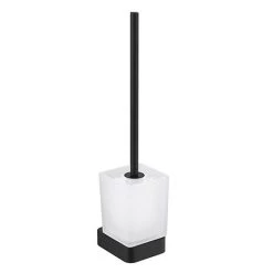 JTP Hix Matt Black Toilet Brush & Holder