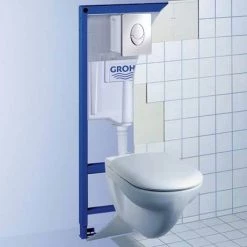 Grohe Skate Air WC Wall Flush Plate - Chrome - 38505000 -Toilet Accessories shop 38505000 D2 460