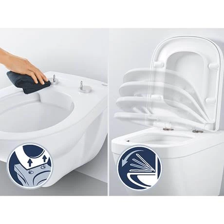 Grohe Euro Soft Close Toilet Seat with Quick Release - 39330001 4 Grohe Euro Soft Close Toilet Seat with Quick Release - 39330001 - Image 2