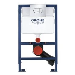 Grohe Solido 0.82m 3 in 1 Set Low Noise Support Frame for Wall Hung WC with Arena Flush Plate - 39843000 -Toilet Accessories shop 39843000 D1 460