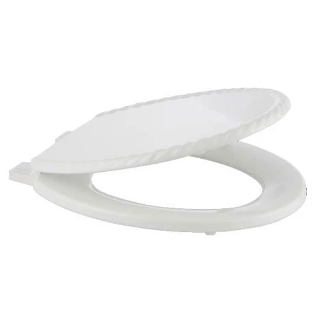 Bemis - 5023AR Rope Design Toilet Seat - White - 5023AR000 4 Bemis - 5023AR Rope Design Toilet Seat - White - 5023AR000 - Image 2