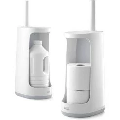 Joseph Joseph Flex Store Toilet Brush with Extra-large Caddy - Grey/White - 70537 -Toilet Accessories shop 70537 D2 460