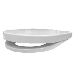 Euroshowers ONE Seat Short D-Shape Soft Close Toilet Seat - White - 88210 -Toilet Accessories shop 80210 n d2 375