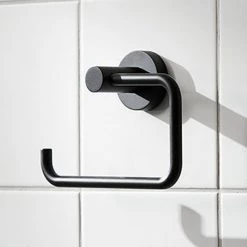 Miller Bond Black Toilet Roll Holder - 8710B