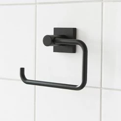 Miller Atlanta Matt Black Toilet Roll Holder - 8810B