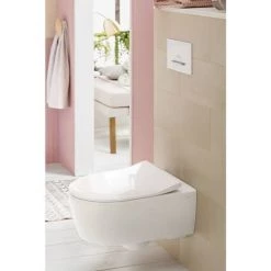 Villeroy and Boch ViConnect Glass Glossy White Dual Flush Plate - 922160RE -Toilet Accessories shop 922160RE D2 460