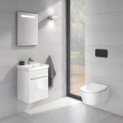 Villeroy and Boch ViConnect Glass Glossy Black Dual Flush Plate - 922400RB -Toilet Accessories shop 922400RB D2 460
