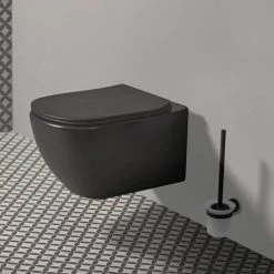 Ideal Standard Silk Black IOM Toilet Brush & Holder -Toilet Accessories shop A9119XG D2 460