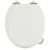 Burlington Soft Close Toilet Seat with Chrome Hinges and Handles - Sand -Toilet Accessories shop ARCS43 NKL P