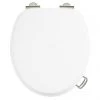 Burlington Soft Close Toilet Seat with Chrome Hinges and Handles - Matt White 1 Burlington Soft Close Toilet Seat with Chrome Hinges and Handles - Matt White -Toilet Accessories shop ARCS45 NKL P