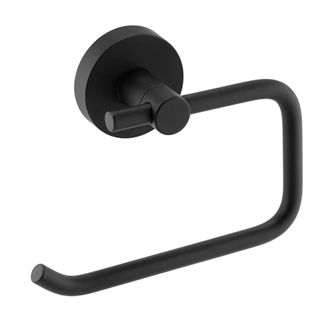 Arezzo Matt Black Round Toilet Roll Holder 3 Arezzo Matt Black Round Toilet Roll Holder