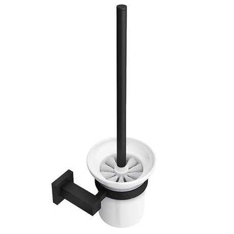 Arezzo Matt Black Toilet Brush & Holder 4 Arezzo Matt Black Toilet Brush & Holder - Image 2