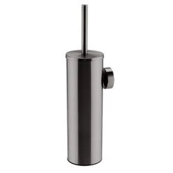 Arezzo Gunmetal Grey Wall Mounted Toilet Brush + Holder