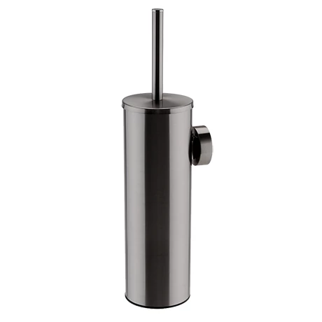 Arezzo Gunmetal Grey Wall Mounted Toilet Brush + Holder 3 Arezzo Gunmetal Grey Wall Mounted Toilet Brush + Holder