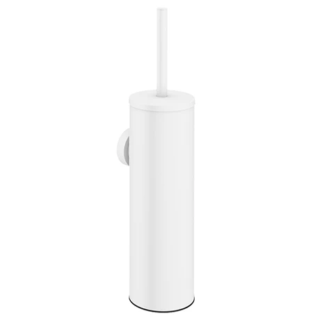 Arezzo Matt White Wall Mounted Toilet Brush + Holder 3 Arezzo Matt White Wall Mounted Toilet Brush + Holder