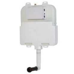 Arezzo Compact Concealed Cistern with Brushed Brass Flush Plate - Square Buttons -Toilet Accessories shop AZCCBRAS d2 460