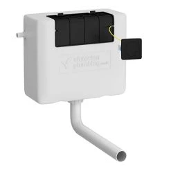 Arezzo Concealed WC Cistern incl. Matt Black Square Flush Plate