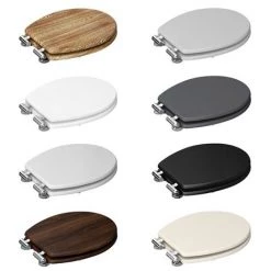 Carlton Soft Close Toilet Seat with Chrome Hinges - Various Colour Options -Toilet Accessories shop CARL SEAT VC d2 460