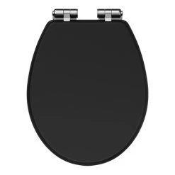 Carlton Soft Close Toilet Seat with Chrome Hinges - Various Colour Options