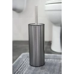 Cruze Brushed Steel Toilet Brush & Holder -Toilet Accessories shop CBSTBH D2 460