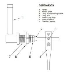 Heritage Deco Chrome Cistern Lever - CDC01 5 Heritage Deco Chrome Cistern Lever - CDC01 -Toilet Accessories shop CDC01 D1 460