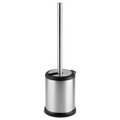 Cruze Brushed Steel Freestanding Toilet Brush & Holder