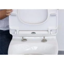 Euroshowers - ONE Seat Universal Soft Close Toilet Seat - White - 83311 8 Euroshowers - ONE Seat Universal Soft Close Toilet Seat - White - 83311 -Toilet Accessories shop Euroshowers Opal ONE Seat Universal Soft Close Toilet Seat White 83311 d2 375