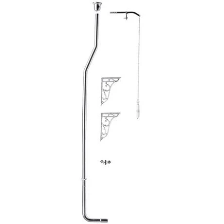 Traditional Chrome High Level Flush Pipe Pack 3 Traditional Chrome High Level Flush Pipe Pack