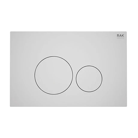 RAK Ecofix Matt White Dual Flush Plate with Round Buttons 3 RAK Ecofix Matt White Dual Flush Plate with Round Buttons