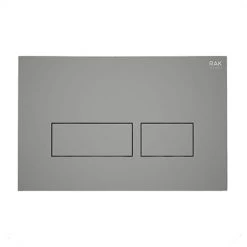 RAK Ecofix Matt Grey Dual Flush Plate with Rectangular Buttons