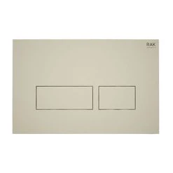RAK Ecofix Matt Greige Dual Flush Plate with Rectangular Buttons