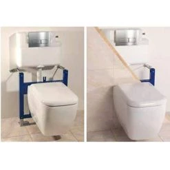 Burlington Traditional Concealed Cistern inc. Ceramic Lever + Wall Hung Frame -Toilet Accessories shop FTL FRAME d3 460