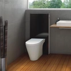 Geberit - Monolith WC Unit & Cistern for Floorstanding WC's - Black/Aluminium -Toilet Accessories shop Geberit Monolith WC Unit Cistern for Floorstanding WCs Black d2 375