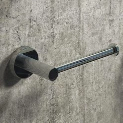 Arezzo Industrial Style Chrome Toilet Roll Holder