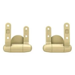 Toreno High Gloss White MDF Bottom Fixing Toilet Seat Brushed Brass Hinges -Toilet Accessories shop MSC020 N BB d4 460